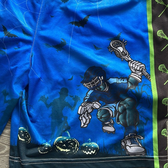 🥍 Mens Spooky Fun Full Moon Lacrosse Unlimited LAX Shorts-Medium - Picture 8 of 10